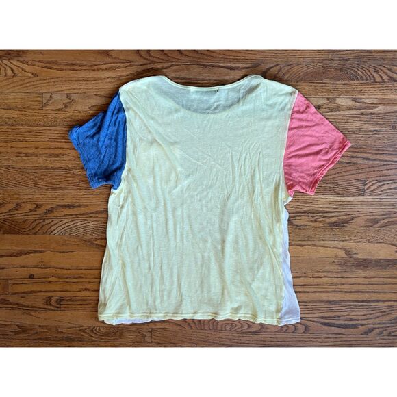 OPENING CEREMONY Yellow Red Blue Lightweight T Shirt Tee Top Women's Size Medium - Picture 6 of 8